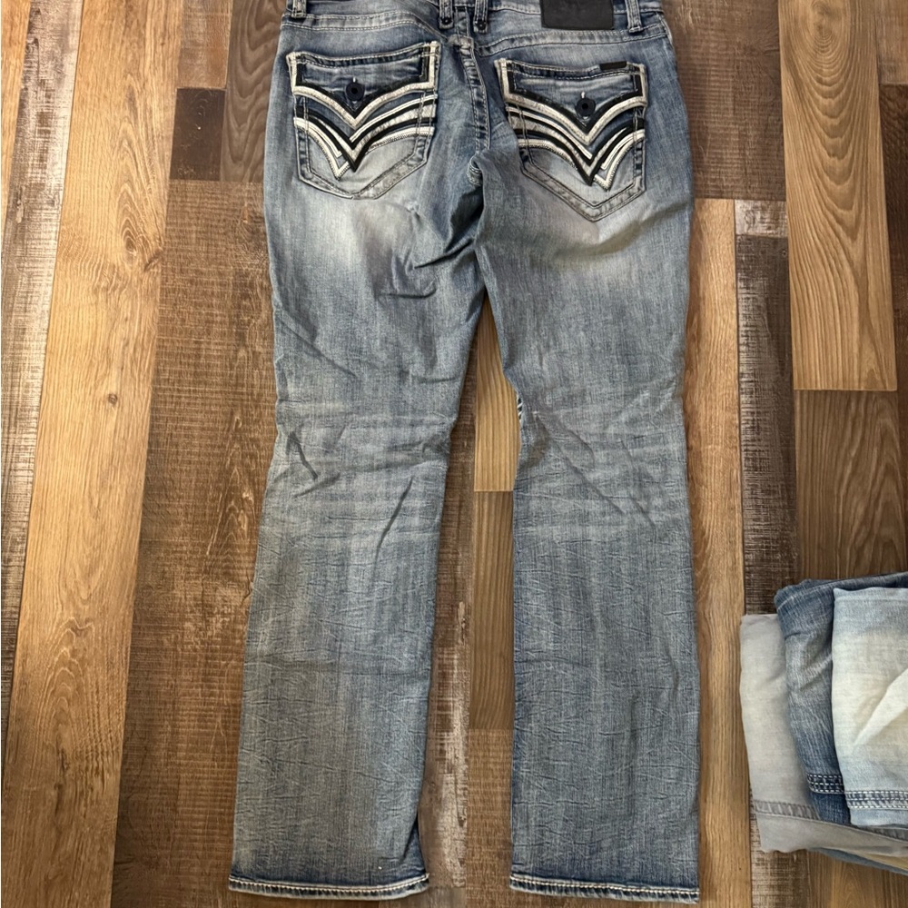 Salvage Faded Blue Bootcut Jeans - Picture 3 of 3